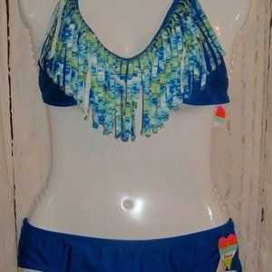 Womens swimwear SZ M RAISINS 2 Piece BIKINI Blue